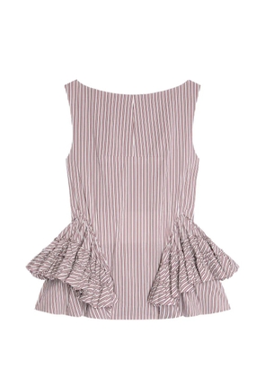 DRIES VAN NOTEN ruffled peplum top - Neutrals