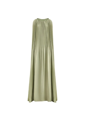 Gemy Maalouf pleated cape maxi dress - Green