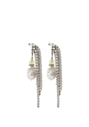 DRIES VAN NOTEN strass-embellished drop earrings - Silver
