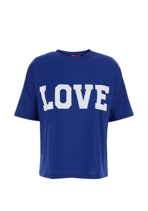 Merci graphic-detail cotton T-shirt - Blue