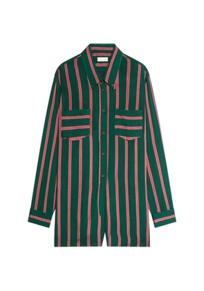 DRIES VAN NOTEN striped pocket playsuit - Green