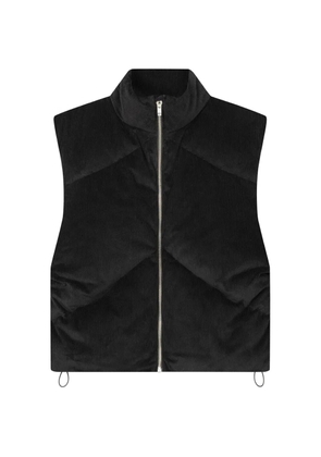 ROUGH. corduroy quilted gilet - Black