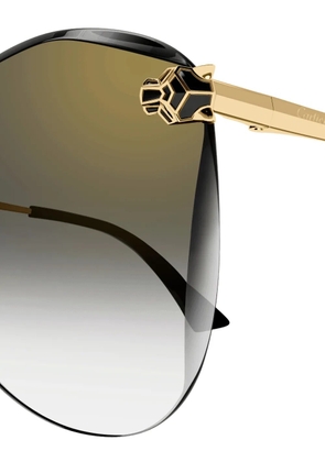 Cartier Eyewear logo-detail sunglasses - Gold