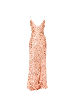 LoveShackFancy Emmalisa sequined V-neck maxi dress - Pink
