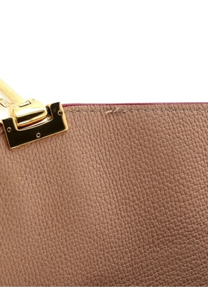 Burberry Pre-Owned Macken Leather and House Check Canvas Small crossbody bag - Neutrals