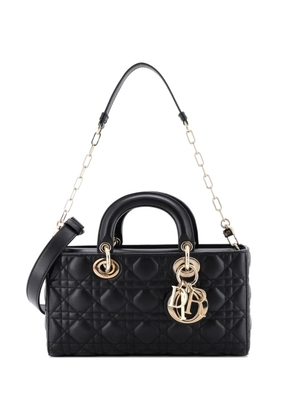 Christian Dior Pre-Owned Lady D-Joy Bag Cannage Quilt Lambskin Medium satchel - Black