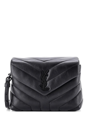 Saint Laurent Pre-Owned Loulou Shoulder Bag Matelasse Chevron Leather Toy crossbody bag - Black