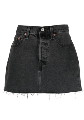 Levi's logo-patch short denim skirt - Black