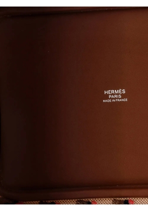 Hermès Pre-Owned Couverture Lignes Picotin Lock Bag Embroidered Canvas and Swift PM bucket bag - Brown