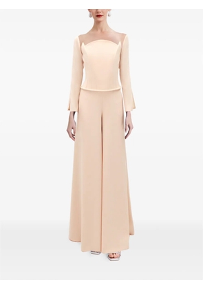 Gemy Maalouf structured-neckline jumpsuit - Neutrals