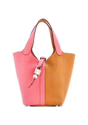 Hermès Pre-Owned Picotin Lock Bag Bicolor Clemence PM bucket bag - Brown