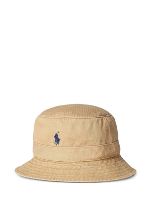 Polo Ralph Lauren embroidered-logo bucket hat - Neutrals