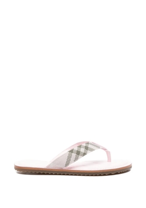 Burberry check-pattern sandals - Pink