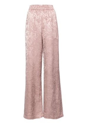Golden Goose floral-embroidered trouser - Pink