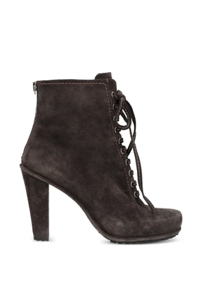 Miu Miu Pre-Owned lace-up zip boots - Brown