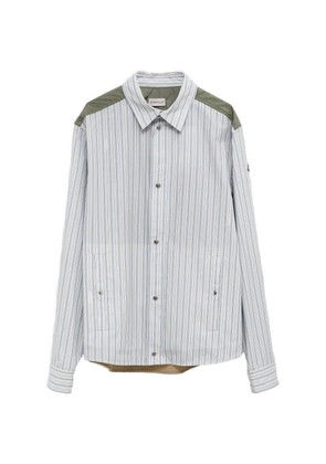 Moncler striped panelled shirt - White