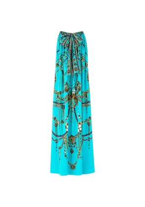 Camilla Totems And Treasures drawstring midi dress - Blue