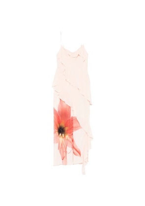 Patrizia Pepe ruffled floral-print midi dress - Pink