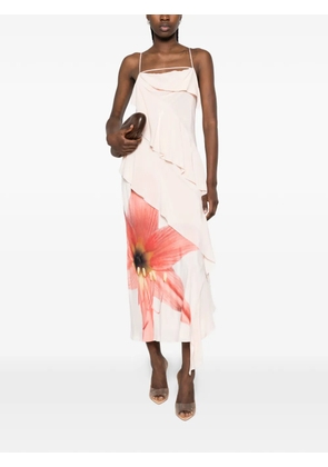 Patrizia Pepe ruffled floral-print midi dress - Pink