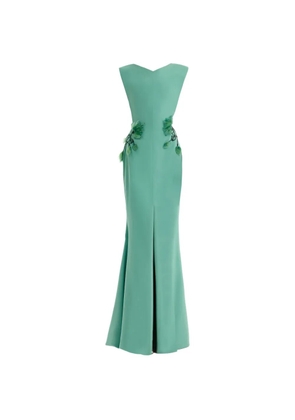 Gemy Maalouf structured-neckline maxi dress - Green