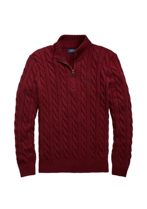Polo Ralph Lauren cable knit zip sweater - Red