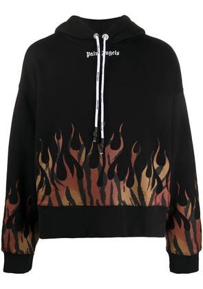 Palm Angels tiger flames hoodie - Black