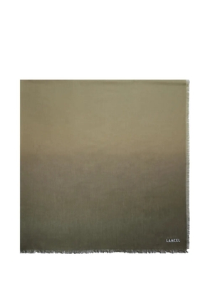Lancel Sunset logo-detail fringed scarf - Grey