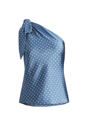 Polo Ralph Lauren polka-dot one-shoulder blouse - Blue