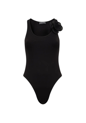 David Koma 3d lace-flower bodysuit - Black