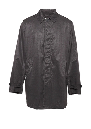 Armani Vintage check-pattern overcoat - Grey