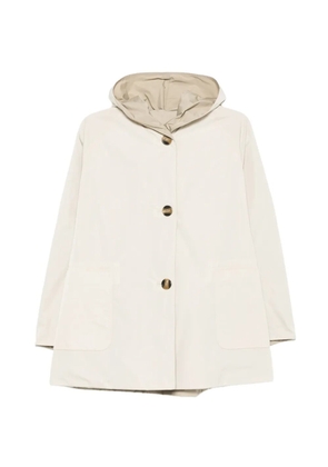 OOF WEAR hooded button coat - Neutrals