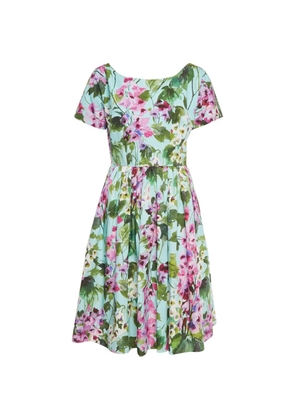 Dolce & Gabbana Pre-Owned floral-pattern cotton midi dress - Blue