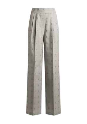 ETRO jacquard Prince of Wales trousers - Neutrals