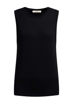 12 STOREEZ round-neck sleeveless top - Black