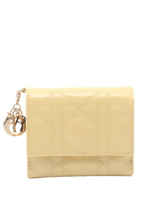 Christian Dior Pre-Owned 2010-2026 Patent Leather Lotus Wallet small wallets - Yellow