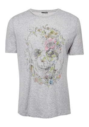 Alexander McQueen Pre-Owned Skull floral-print T-shirt - Grey