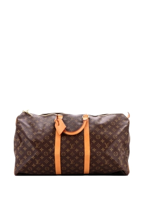 Louis Vuitton Pre-Owned Keepall Bag Monogram Canvas 55 travel bag - Brown