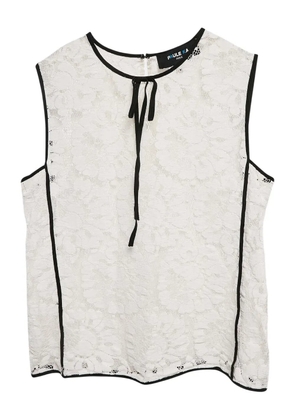 Paule Ka 2024 contrasting-trim top - White