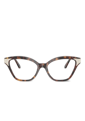 Swarovski Eyewear crystal-embellished cat-eye glasses - Brown