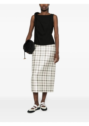 Róhe asymmetric draped top - Black