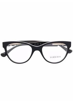 Versace Eyewear logo cat-eye glasses - Black