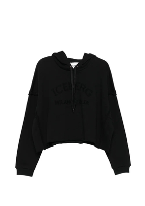 Iceberg cropped hoodie - Black