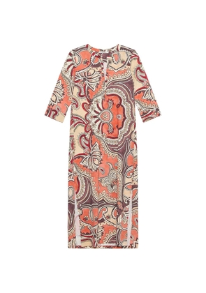MALIPARMI paisley-print midi dress - Orange