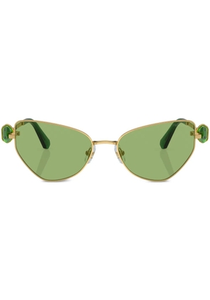 Swarovski Eyewear hinged crystal-embellished cat-eye sunglasses - Gold