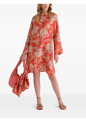 MALIPARMI flared-sleeve printed mini dress
