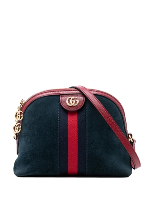 Gucci Pre-Owned 2016-2026 Small Suede Web Ophidia Dome crossbody bag - Blue