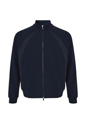 Pal Zileri panelled zip-up cotton sweatshirt - Blue