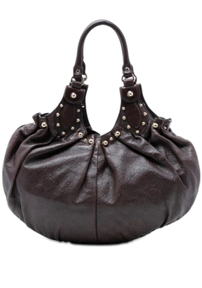 Gucci Pre-Owned 2016-2025 Guccissima Studded Pelham Hobo shoulder bag - Brown