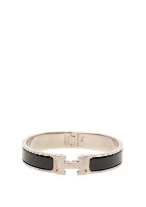 Hermès Pre-Owned 20th Century Narrow Enamel Clic H Bracelet PM costume bracelet - Black
