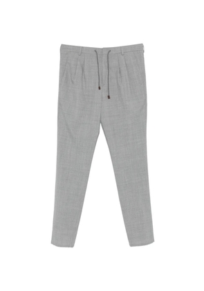 Brunello Cucinelli drawstring pleated trousers - Grey
